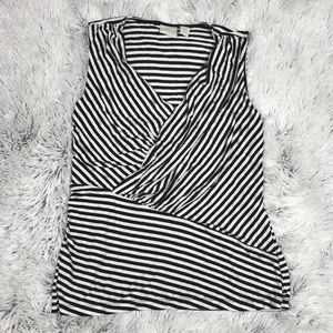 Chico’s striped ruched tank top